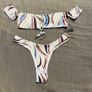 Off the shoulder bathing suit